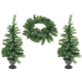 👉 Kerstboom 2 Kerstbomen En 1 Kerstkrans 8719987690020