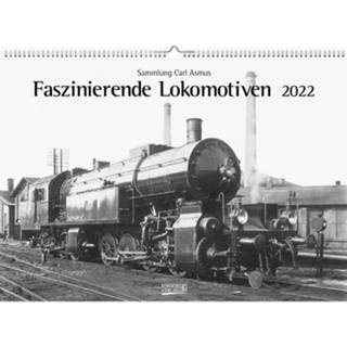 👉 Wandkalender grijs papier Korsch Verlag 2022 Locomotieven 42 Cm 9783731853855