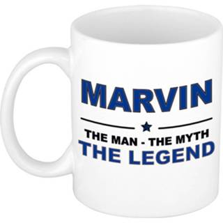 👉 Beker keramiek active mannen Marvin The man, myth legend verjaardagscadeau mok / 300 ml