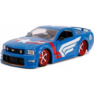 👉 Jada Auto Marvel Captain America Ford Mustang Gt 1:24 Die-cast 4006333068591