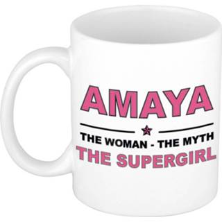 👉 Mok active vrouwen Amaya The woman, myth supergirl collega kado mokken/bekers 300 ml