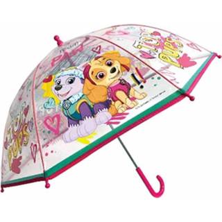 👉 Kinderparaplu transparant polyester kinderen meisjes Nickelodeon Paw Patrol 45 Cm 5203199046797