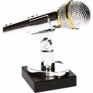 👉 Microfoon zilver Trofee Voice 15 Cm - Fopartikelen 8719538215467