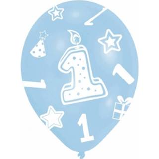 👉 Ballon blauwe 24x Stuks Ballonnen 1 Jaar Verjaardag Feestartikelen - 8720276131759