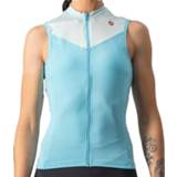 👉 Sleeveless XL vrouwen grijs turkoois Castelli - Women's Solaris Jersey Fietshemd maat XL, turkoois/grijs 8050949604984