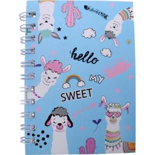 Notitieboek blauw papier Lg-imports Notitieboekje Alpaca Junior 8 X 10 Cm 8719817817221