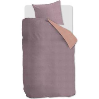 👉 Dekbedovertrek lila katoen At Home With Marieke All Lines - 1-persoons (140x200/220 Cm + 1 Sloop) 8719931392918