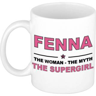 👉 Mok active vrouwen Fenna The woman, myth supergirl collega kado mokken/bekers 300 ml