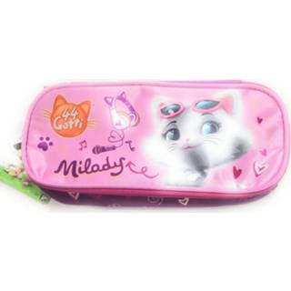 👉 Etui roze polyester meisjes 44 Gatti Katten 22 X 9 Cm 8054708126748