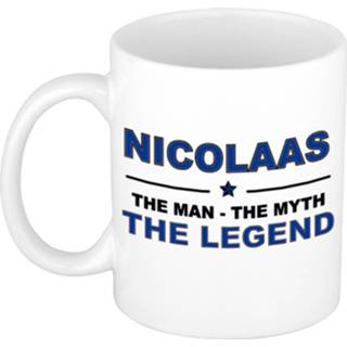 👉 Beker mannen Nicolaas The Man, Myth Legend Cadeau Koffie Mok / Thee 300 Ml - Naam Mokken 8720276095624