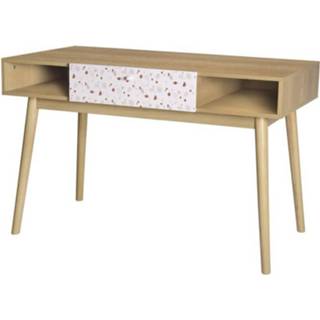👉 Bureau houten Met 1 Lade - In Spaanplaat Massief Onderstel Gardenia 3612409274332