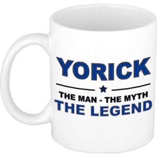 👉 Beker keramiek active mannen Yorick The man, myth legend verjaardagscadeau mok / 300 ml