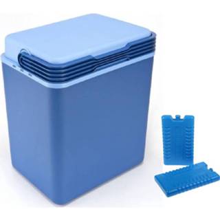 👉 Koelbox blauw Grote donkerblauw 32 liter 40 x 30 45 cm incl. 6 koelelementen
