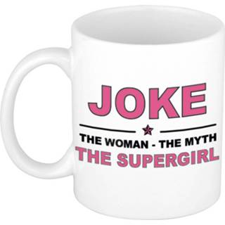 👉 Mok active vrouwen Joke The woman, myth supergirl collega kado mokken/bekers 300 ml