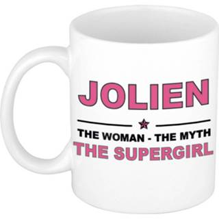 👉 Mok active vrouwen Jolien The woman, myth supergirl collega kado mokken/bekers 300 ml