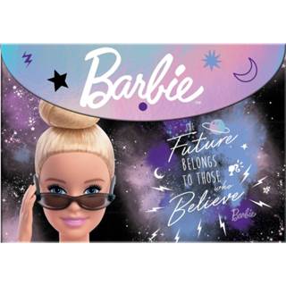 👉 Envelop paars zwart polypropyleen meisjes Barbie Elastomap A4 Paars/zwart 5204549140660