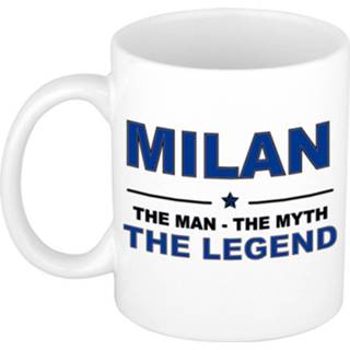 👉 Beker keramiek active mannen Milan The man, myth legend verjaardagscadeau mok / 300 ml