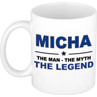 👉 Beker keramiek active mannen Micha The man, myth legend verjaardagscadeau mok / 300 ml