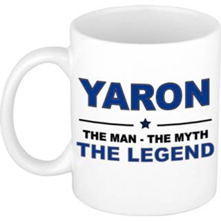 👉 Beker keramiek active mannen Yaron The man, myth legend verjaardagscadeau mok / 300 ml