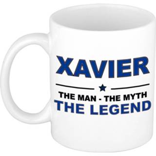 👉 Beker keramiek active mannen Xavier The man, myth legend verjaardagscadeau mok / 300 ml