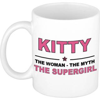 👉 Mok active vrouwen Kitty The woman, myth supergirl collega kado mokken/bekers 300 ml