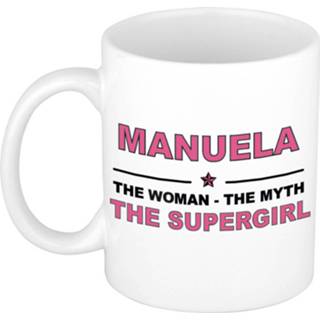 👉 Beker mannen vrouwen Manuela The Woman, Myth Supergirl Cadeau Koffie Mok / Thee 300 Ml - Naam Mokken 8720276267564