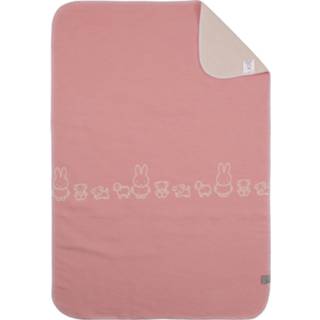 👉 Nijnte roze wit katoen meisjes Nijntje Deken Grass 70 X 100 Cm Roze/wit 8715874073075