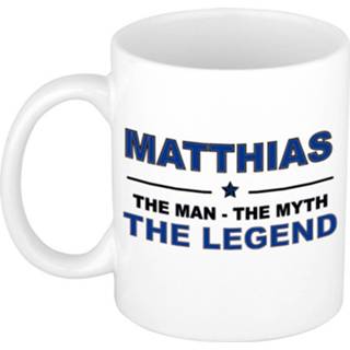 👉 Beker keramiek active mannen Matthias The man, myth legend verjaardagscadeau mok / 300 ml