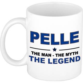 👉 Beker keramiek active mannen Pelle The man, myth legend verjaardagscadeau mok / 300 ml