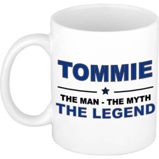 👉 Beker mannen Tommie The Man, Myth Legend Cadeau Koffie Mok / Thee 300 Ml - Naam Mokken 8720276113212