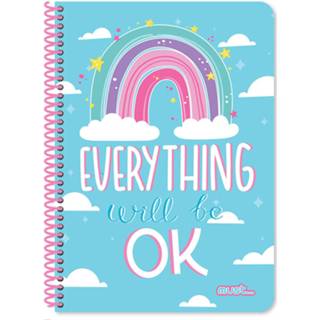 👉 Notitieboek blauw papier meisjes Must Rainbow B5 90 Vellen 8720585139347