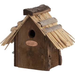 👉 Vogelhuisje rieten Vogelhuisje/nestkastje Winterkoning Dakje 20 Cm - Vogelhuisjes 8720276066204