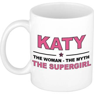 👉 Mok active vrouwen Katy The woman, myth supergirl collega kado mokken/bekers 300 ml
