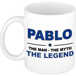 👉 Beker active mannen Pablo The man, myth legend beterschap cadeau mok/beker 300 ml