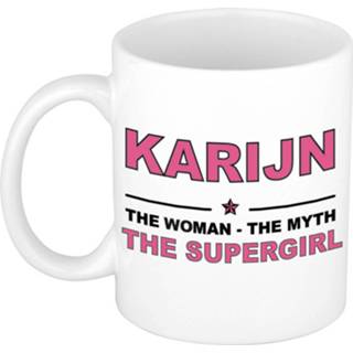 👉 Mok active vrouwen Karijn The woman, myth supergirl collega kado mokken/bekers 300 ml