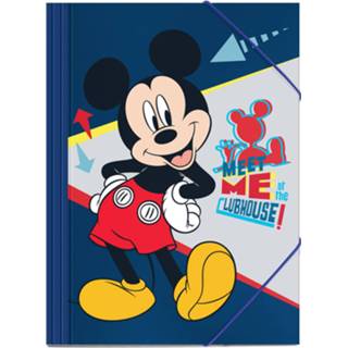 Blauw karton Disney Elastomap Mickey Mouse Junior 35 X 25 Cm 5205698527401