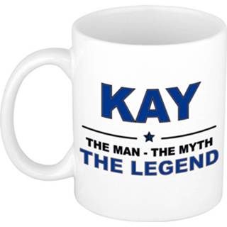 👉 Beker keramiek active mannen Kay The man, myth legend verjaardagscadeau mok / 300 ml