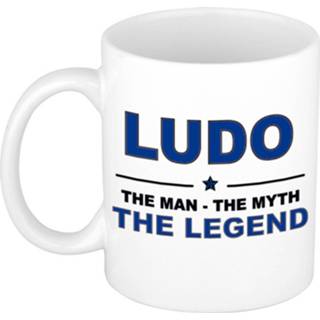 👉 Beker keramiek active mannen Ludo The man, myth legend verjaardagscadeau mok / 300 ml