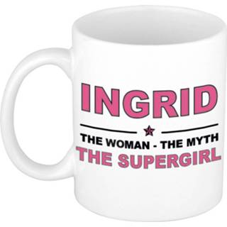 👉 Mok active vrouwen Ingrid The woman, myth supergirl collega kado mokken/bekers 300 ml
