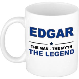👉 Beker keramiek active mannen Edgar The man, myth legend verjaardagscadeau mok / 300 ml