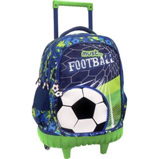 👉 Trolley blauw groen polyester Must Rugzak Football 30 Liter Blauw/groen 5205698500725