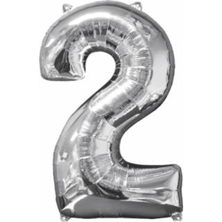 👉 Folie zilver Amscan Cijferballon 2 43 X 66 Cm 26635319560