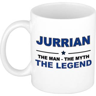 👉 Beker keramiek active mannen Jurrian The man, myth legend verjaardagscadeau mok / 300 ml