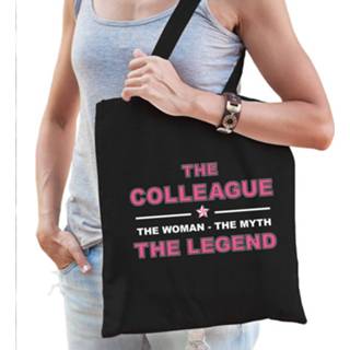 👉 Katoenen tas zwart vrouwen The Colleague Legend Voor Dames - Feest Boodschappentassen 8720276055215