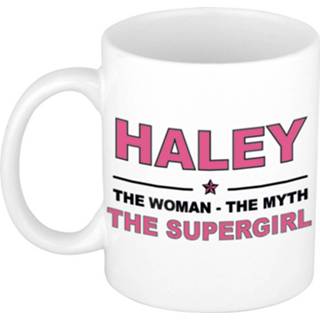 👉 Beker vrouwen Haley The Woman, Myth Supergirl Cadeau Koffie Mok / Thee 300 Ml - Naam Mokken 8720276264358