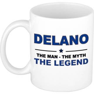 👉 Beker keramiek active mannen Delano The man, myth legend verjaardagscadeau mok / 300 ml