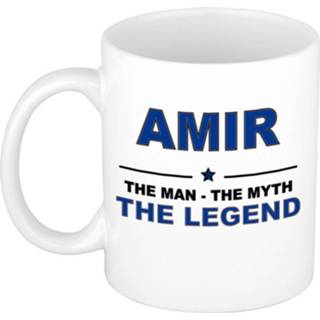 👉 Beker keramiek active mannen Amir The man, myth legend verjaardagscadeau mok / 300 ml