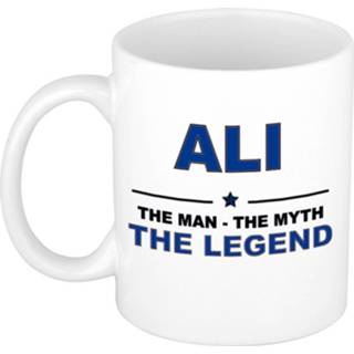 👉 Beker keramiek active mannen Ali The man, myth legend verjaardagscadeau mok / 300 ml