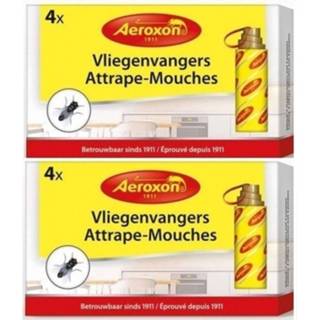 👉 Vliegenvanger 8x Aeroxon Vliegenvangers Met Plakstrip 22 Cm - Ongediertevallen Ongediertebestrijding 8720147283990