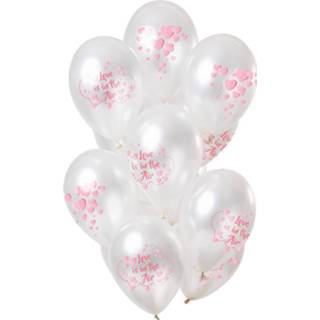 👉 Ballon Ballonnen 'Love Is In The Air' Metallic 30cm - 12 Stuks 8714572693608